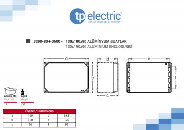 Preview: Aluminium-Gehäuse 130x130x90mm